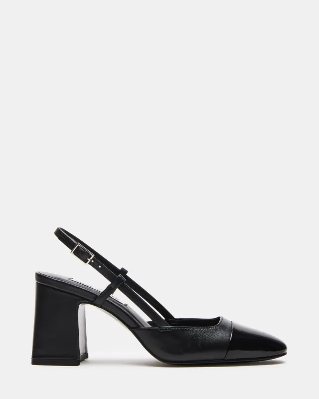 BECKA BLACK LEATHER sold by Steve Madden