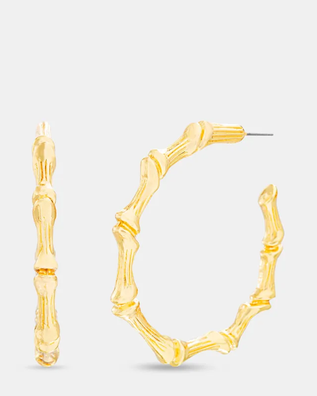 BAMBOO HOOPS GOLD sold by Steve Madden