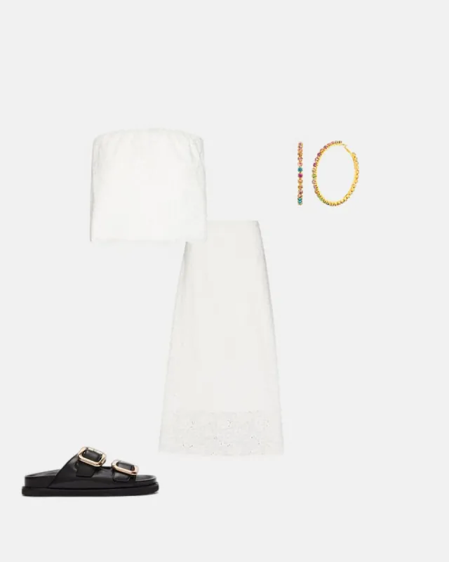 SHOP THE LOOK AMALIA TOP + AMALIA SKIRT sold by Steve Madden
