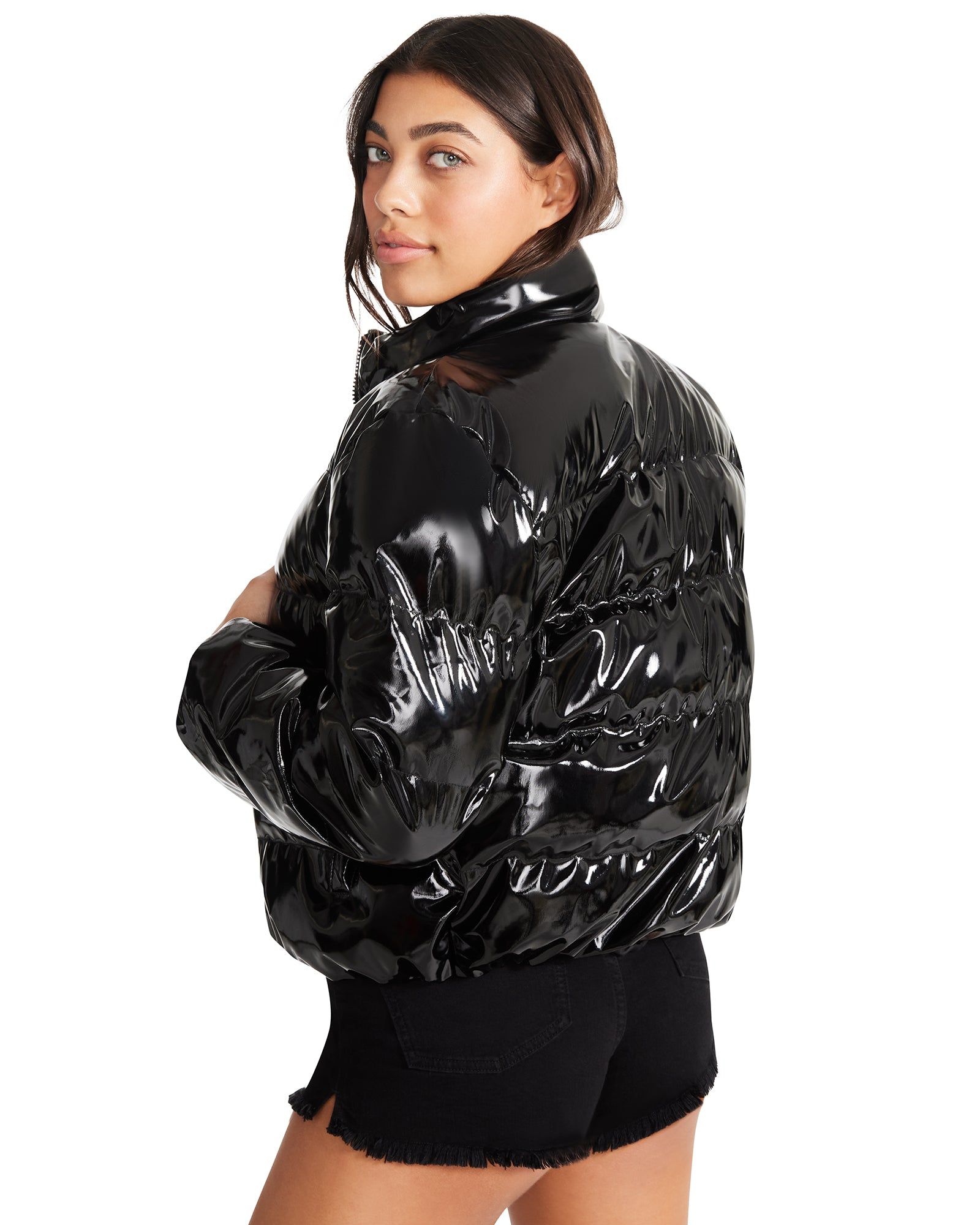 CLOUD SHINE VINYL PUFFER BLACK sold by Steve Madden product image thumbnail 5