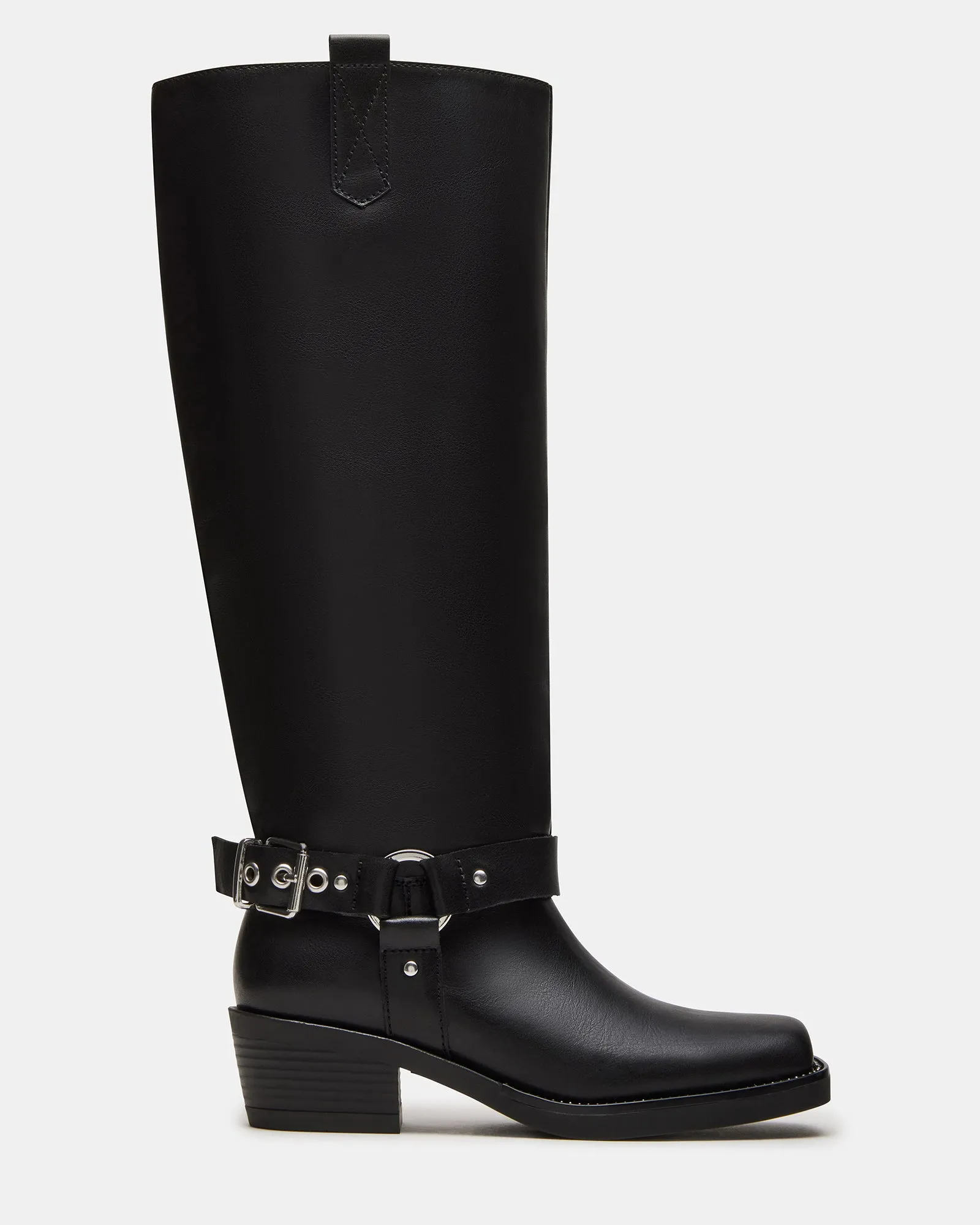 HAWKINS BLACK LEATHER sold by Steve Madden