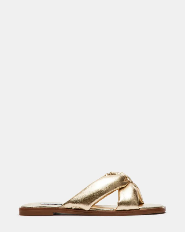 AVIANNA GOLD LEATHER sold by Steve Madden