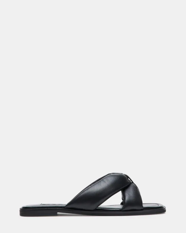 AVIANNA BLACK LEATHER sold by Steve Madden