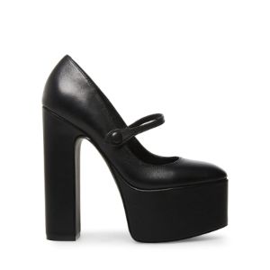PRISILA BLACK LEATHER sold by Steve Madden