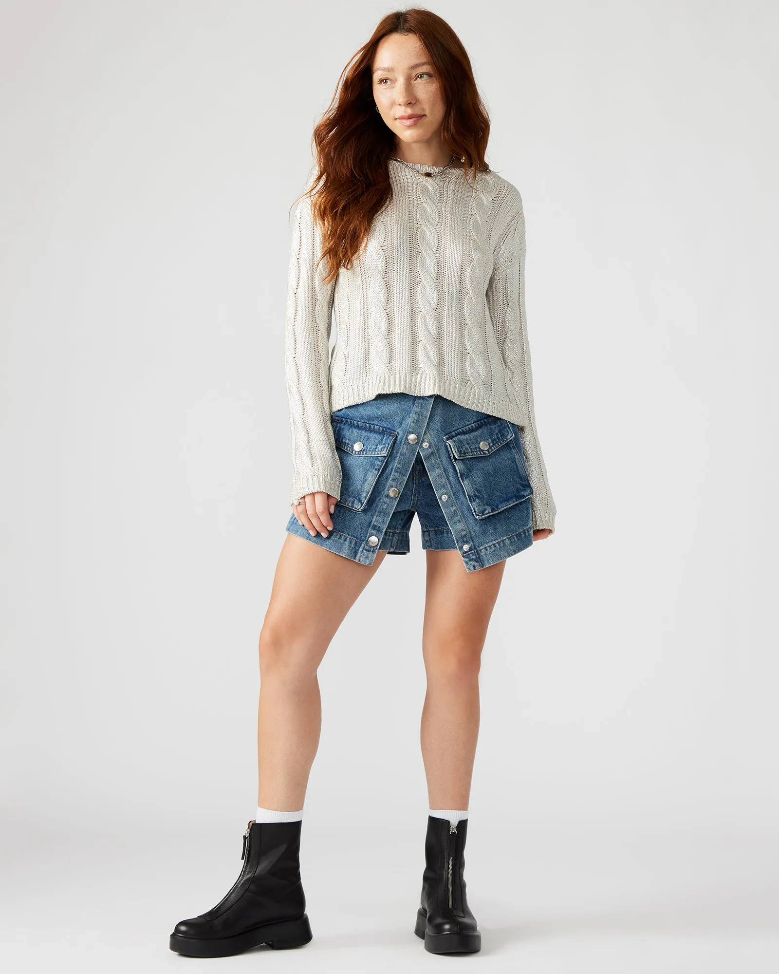 JENNIFER DENIM SKORT sold by Steve Madden