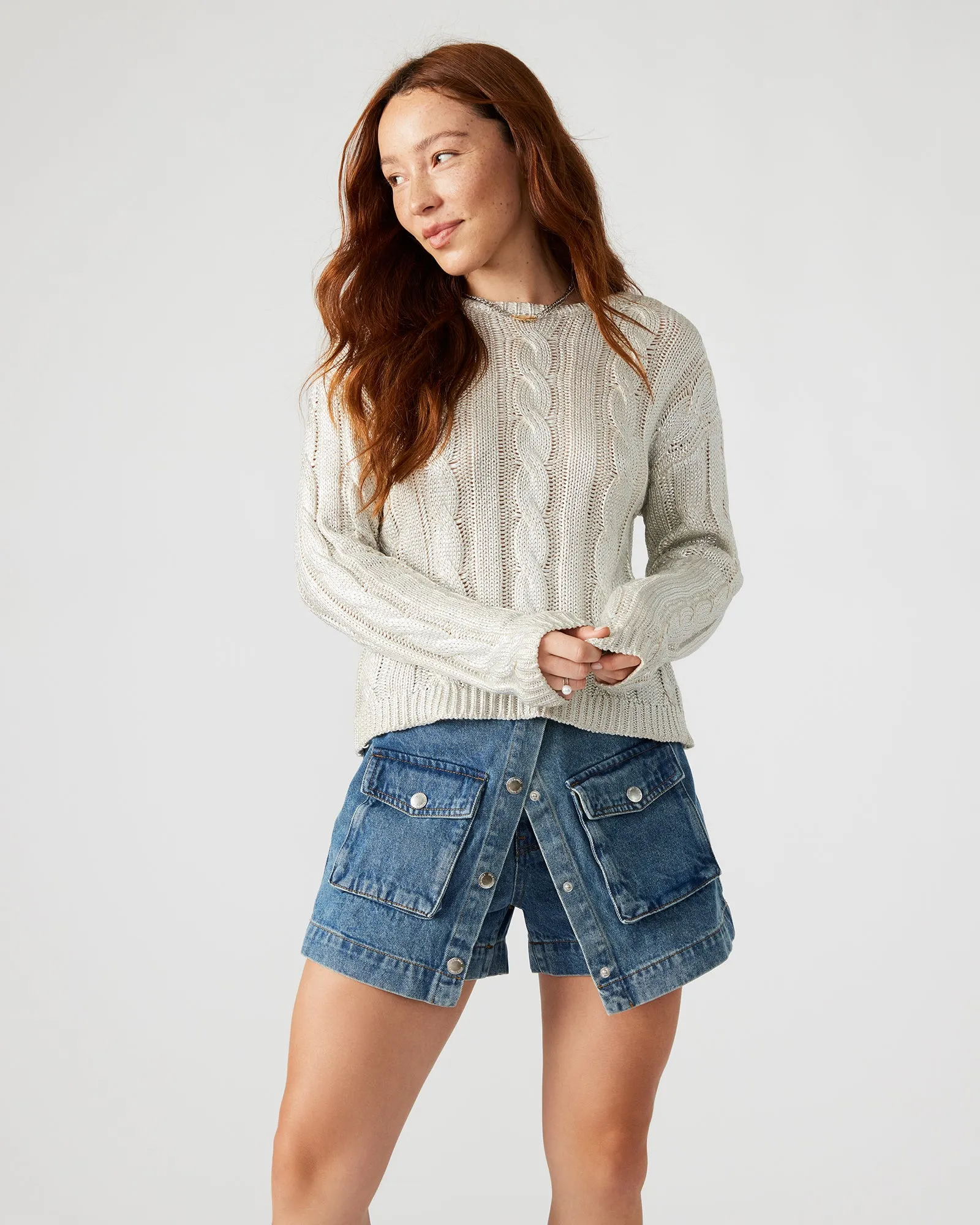JENNIFER DENIM SKORT sold by Steve Madden product image thumbnail 4