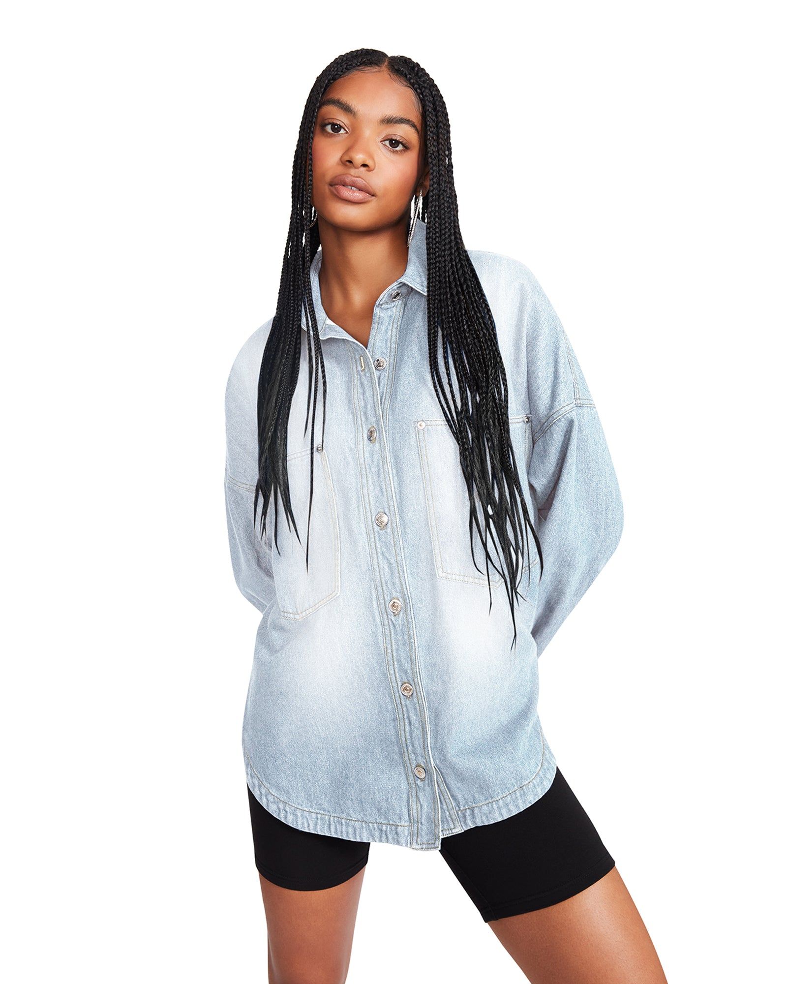 CASSIE TOP DENIM FABRIC sold by Steve Madden product image thumbnail 4