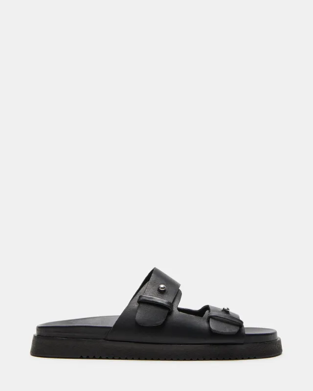 MARIEL BLACK LEATHER sold by Steve Madden