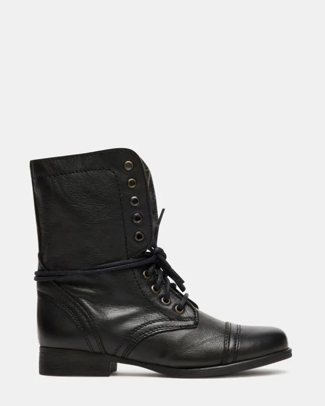 TROOPA BLACK LEATHER sold by Steve Madden