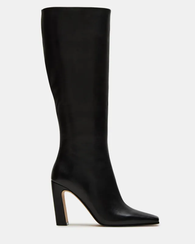 LIZETTE BLACK LEATHER sold by Steve Madden