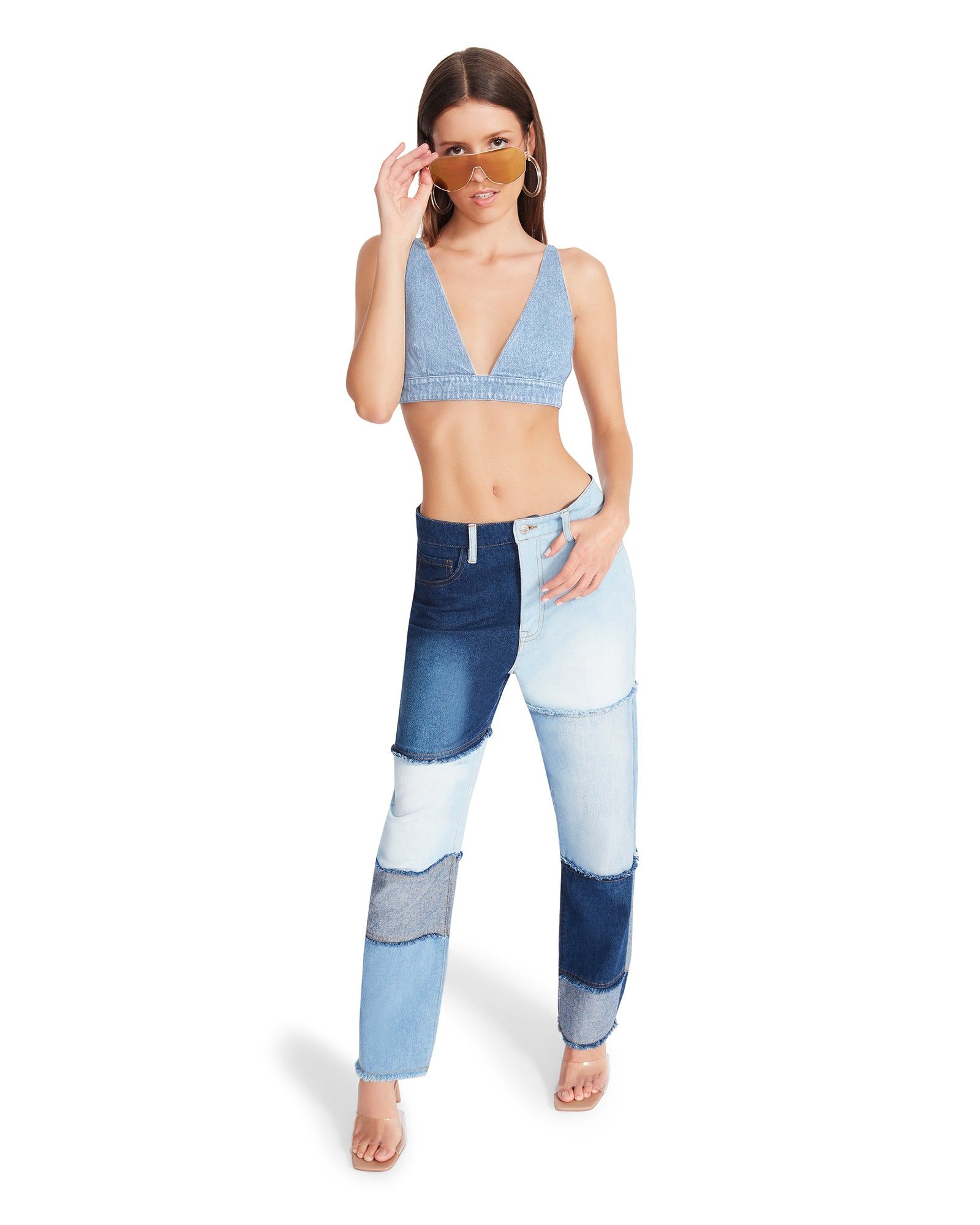 KYLIE PANT DENIM FABRIC sold by Steve Madden