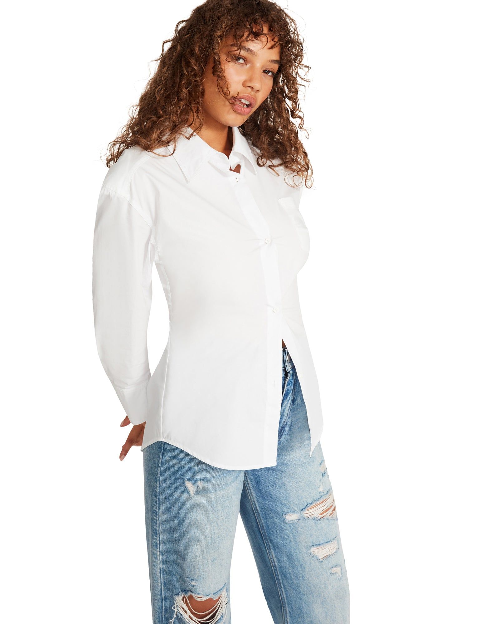 NADIA SHIRT WHITE sold by Steve Madden product image thumbnail 2