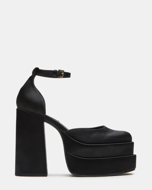 CHARLIZE BLACK SATIN sold by Steve Madden