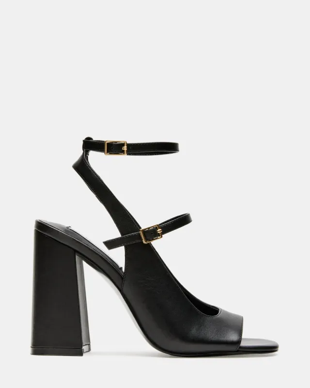VIRGIL BLACK LEATHER made by Steve Madden