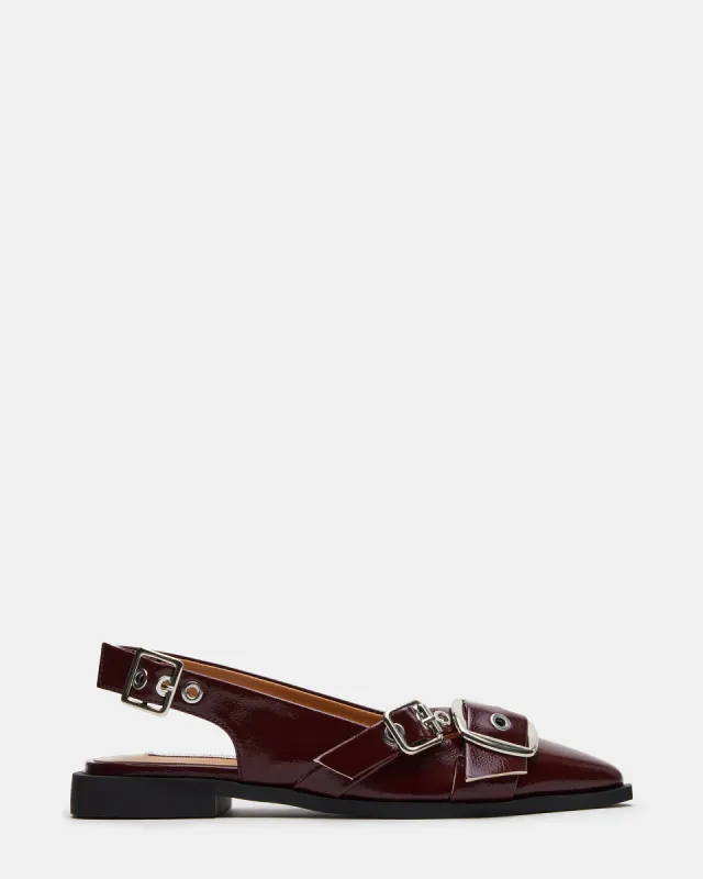 GUTZY BURGUNDY PATENT sold by Steve Madden