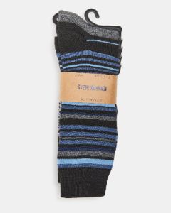 MEN'S STRIPED DRESS SOCKS BLUE MULTI sold by Steve Madden
