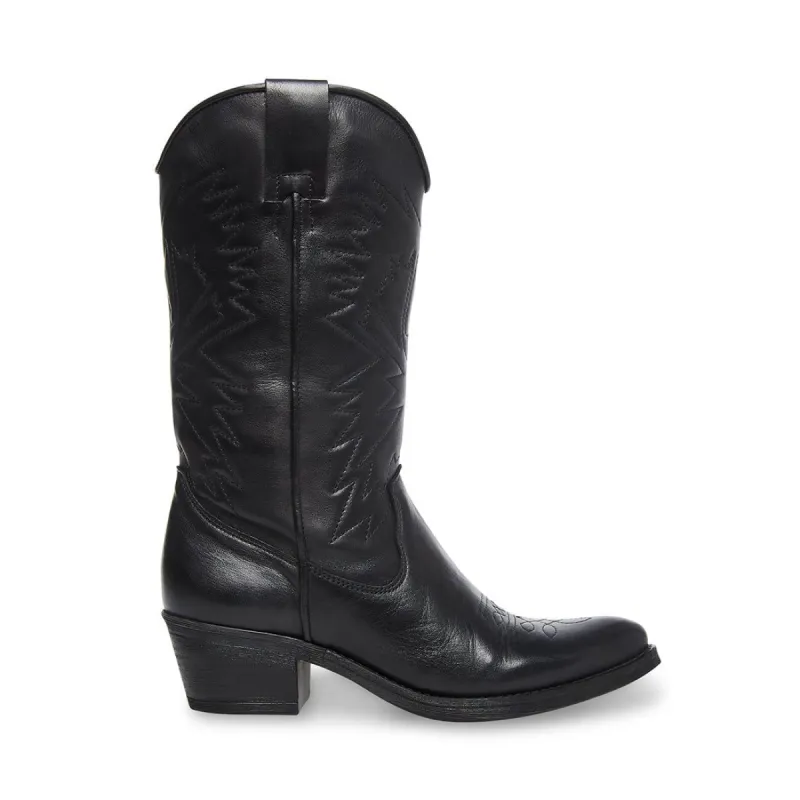 HAYWARD BLACK LEATHER - SM REBOOTED made by Steve Madden
