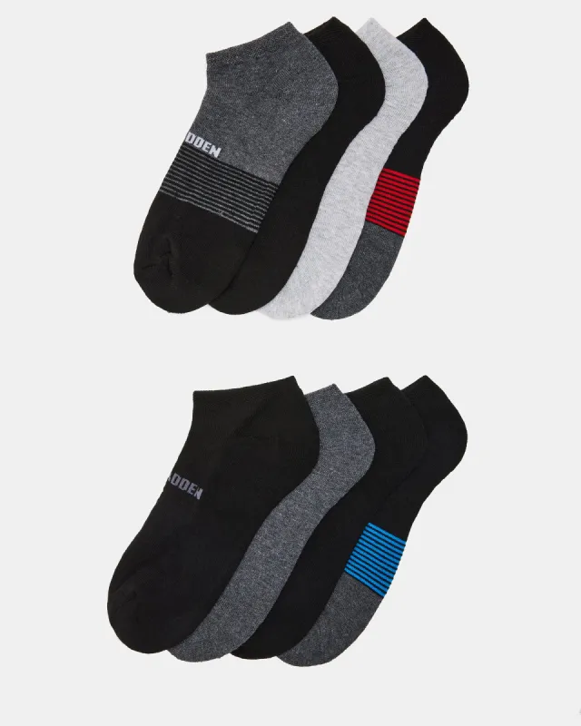 MEN'S MIXED ANKLE SOCKS RED/BLUE MULTI sold by Steve Madden