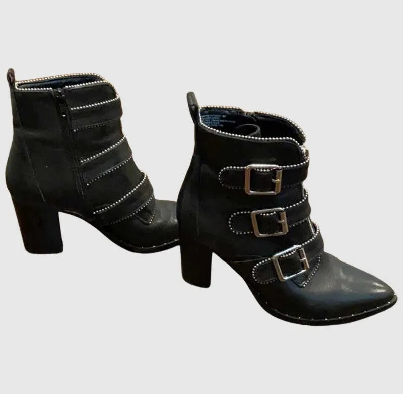 HATTIE IN BLACK LEATHER - SM REBOOTED sold by Steve Madden
