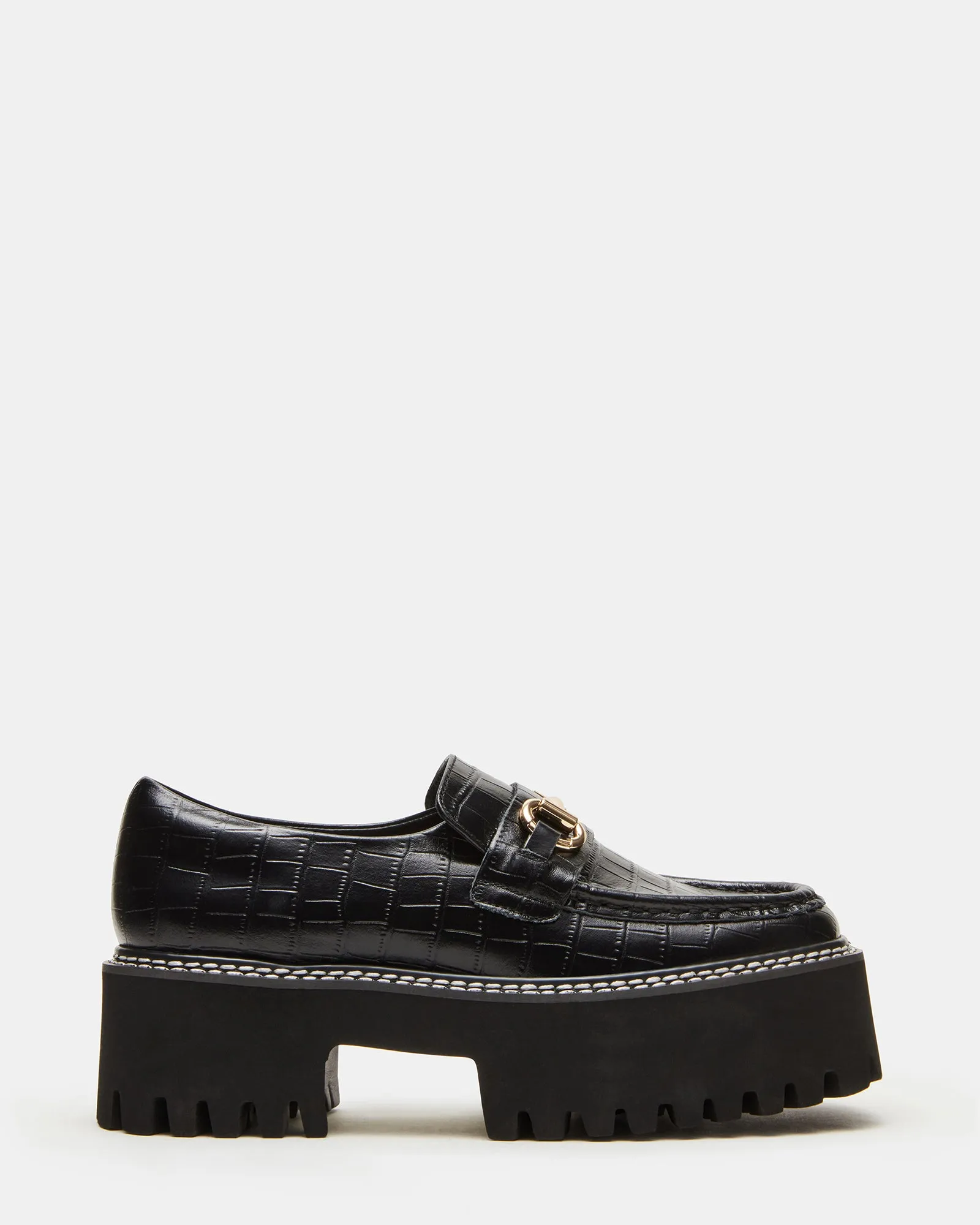 JUNIE BLACK LEATHER sold by Steve Madden