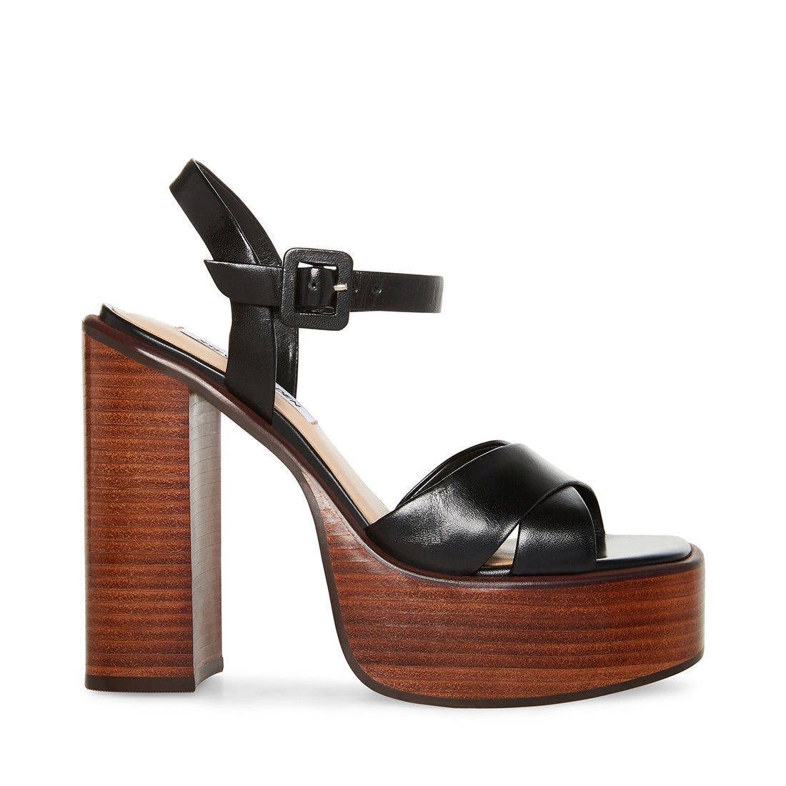 DAYANA BLACK LEATHER - SM REBOOTED sold by Steve Madden