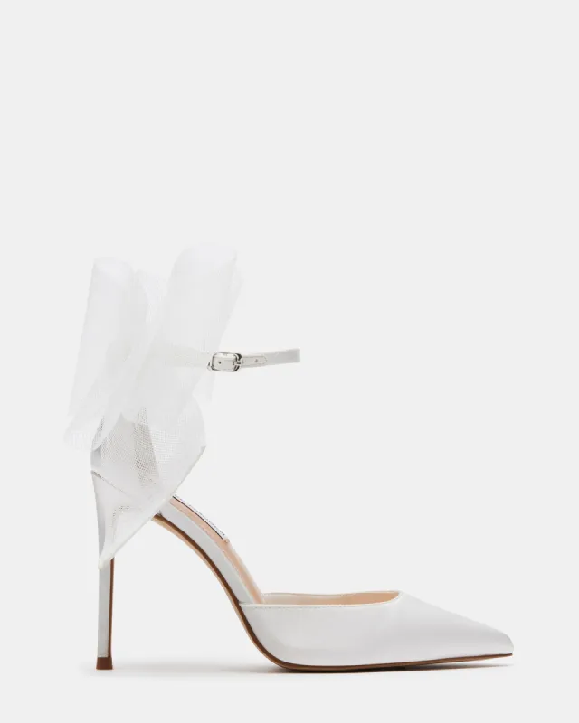 VALENTEEN WHITE SATIN sold by Steve Madden