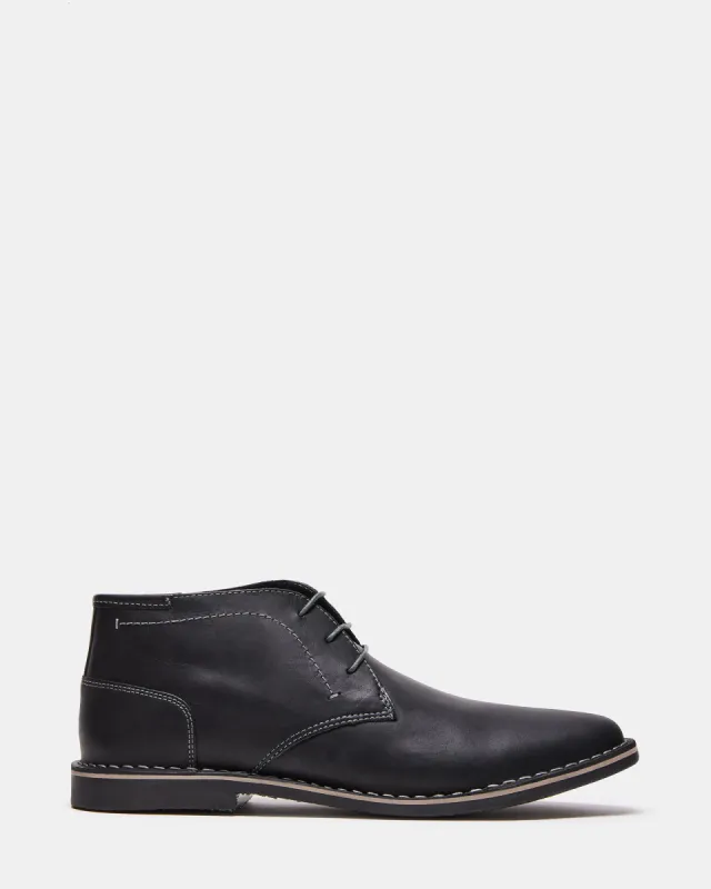 HARKEN BLACK LEATHER sold by Steve Madden