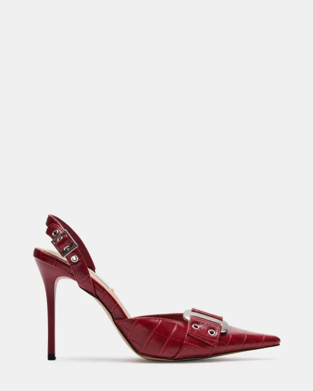 DILLON RED CROCODILE sold by Steve Madden