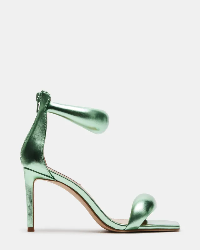 PARTAY GREEN METALLIC sold by Steve Madden