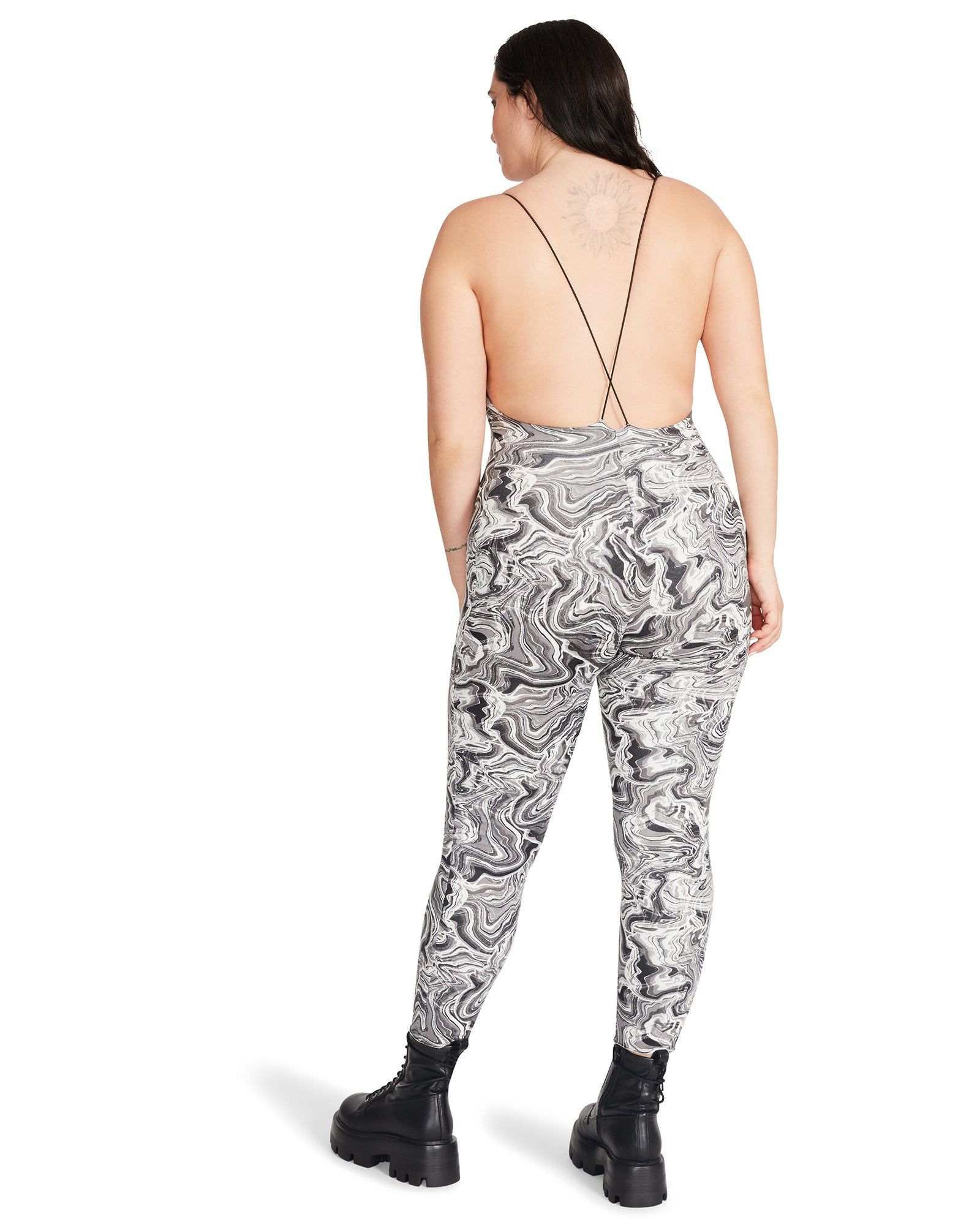ALYSSA CATSUIT BLACK/WHITE sold by Steve Madden product image thumbnail 5