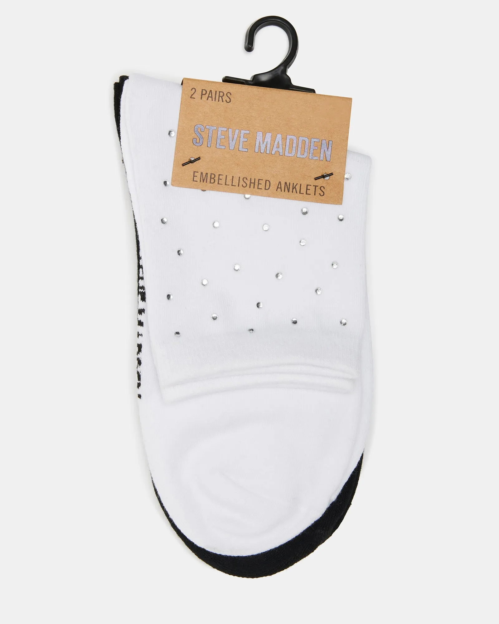 ICED SOCKS WHITE/BLACK sold by Steve Madden product image thumbnail 3