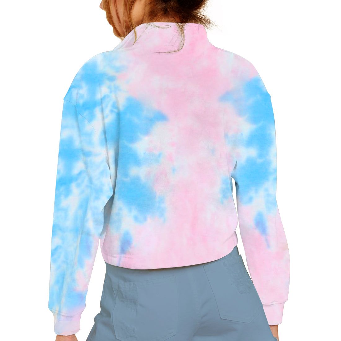 TIE-DYE CROPPED SWEATSHIRT PASTEL MULTI sold by Steve Madden product image thumbnail 2