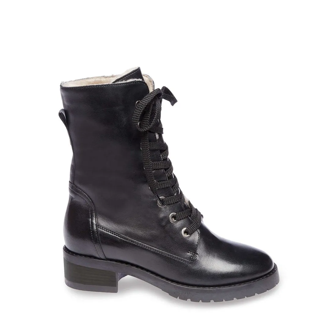 LEANNA BLACK LEATHER sold by Steve Madden