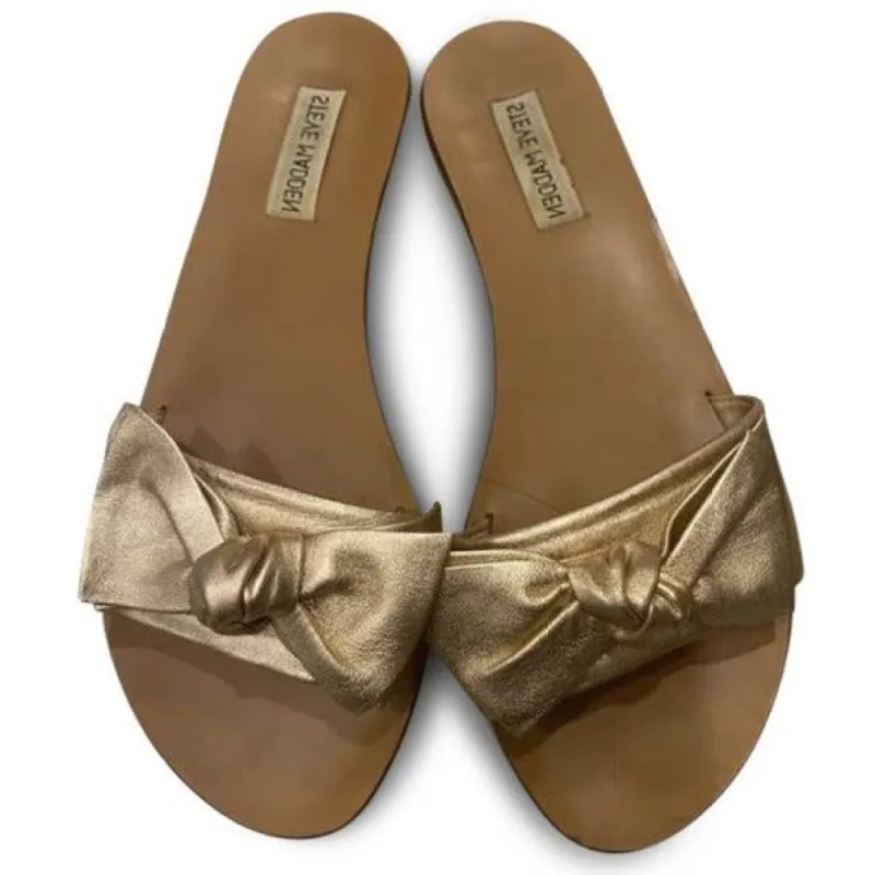 Gold Bow Sandals - SM REBOOTED sold by Steve Madden