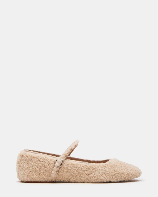 VINETTA FAUX SHEARLING NATURAL sold by Steve Madden