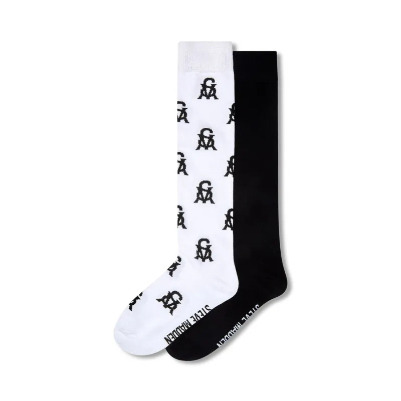 STACKED LOGO SOCKS WHITE MULTI sold by Steve Madden