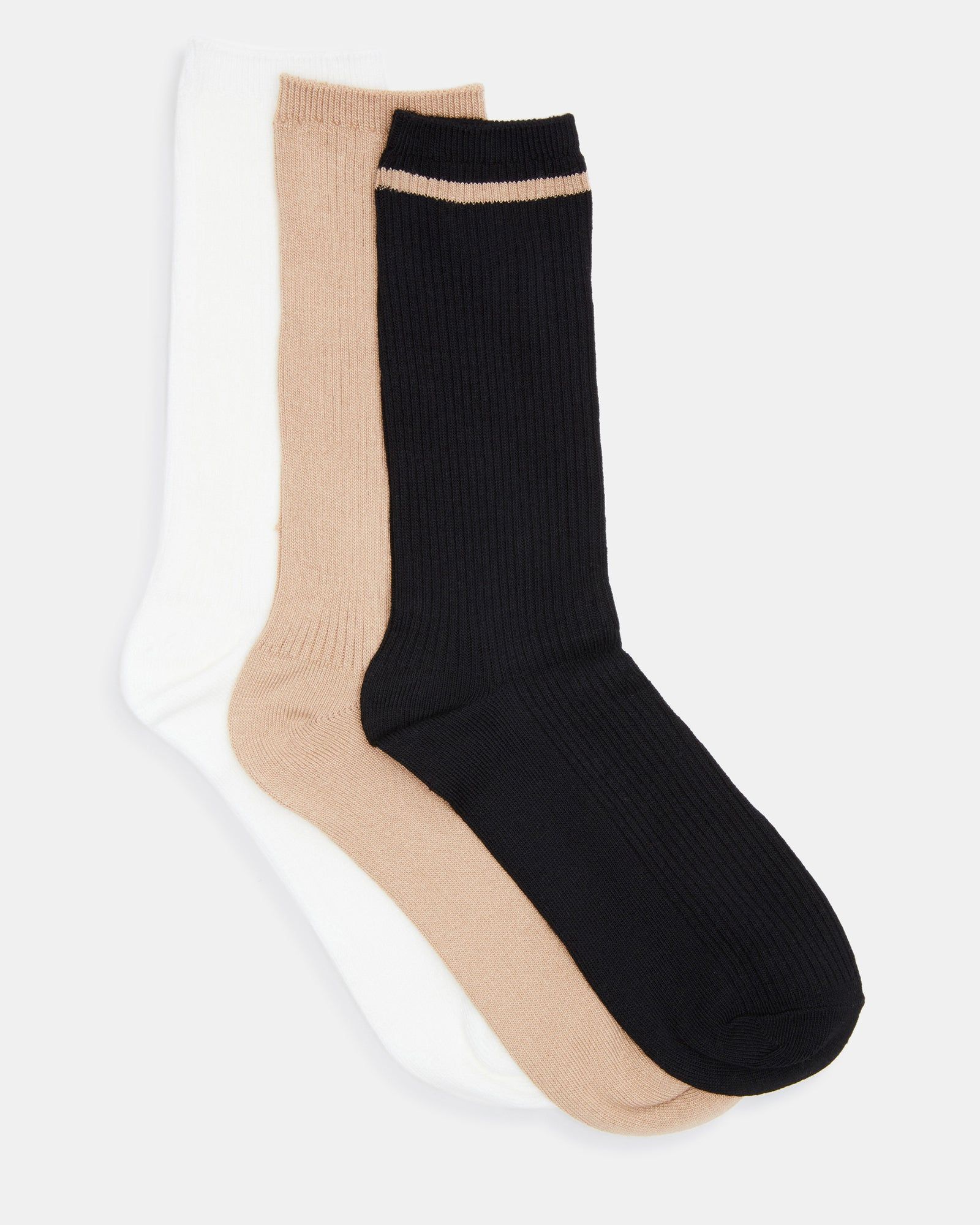 TEXTURED CREW SOCKS BLACK MULTI sold by Steve Madden