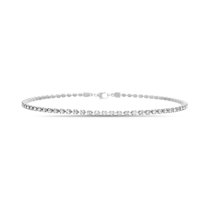 CRYSTAL TENNIS CHOKER sold by Steve Madden