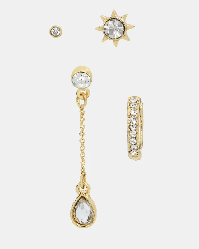 STAR EARRING SET GOLD sold by Steve Madden