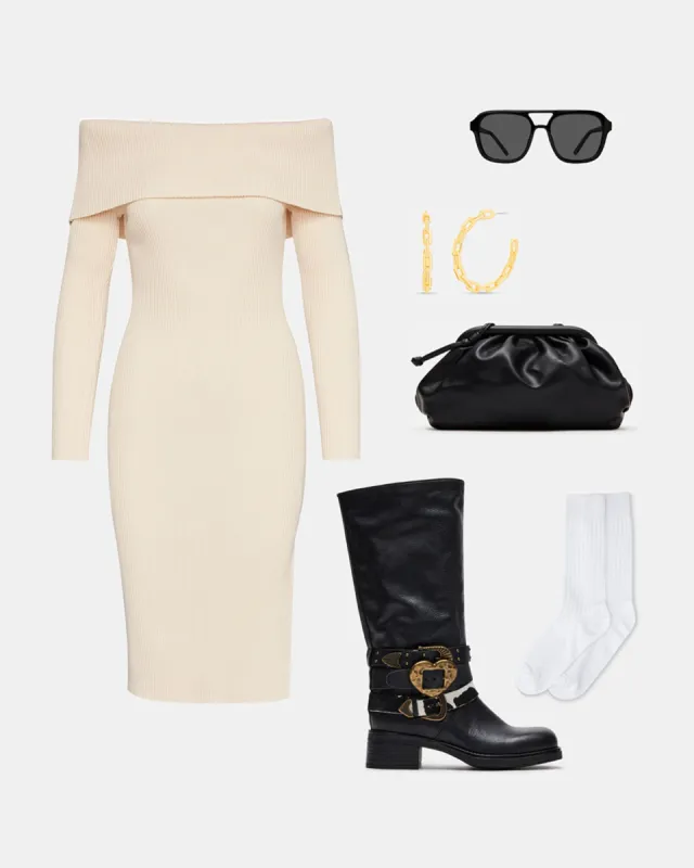 SHOP THE LOOK AXANDRA + FRANCESCA DRESS sold by Steve Madden