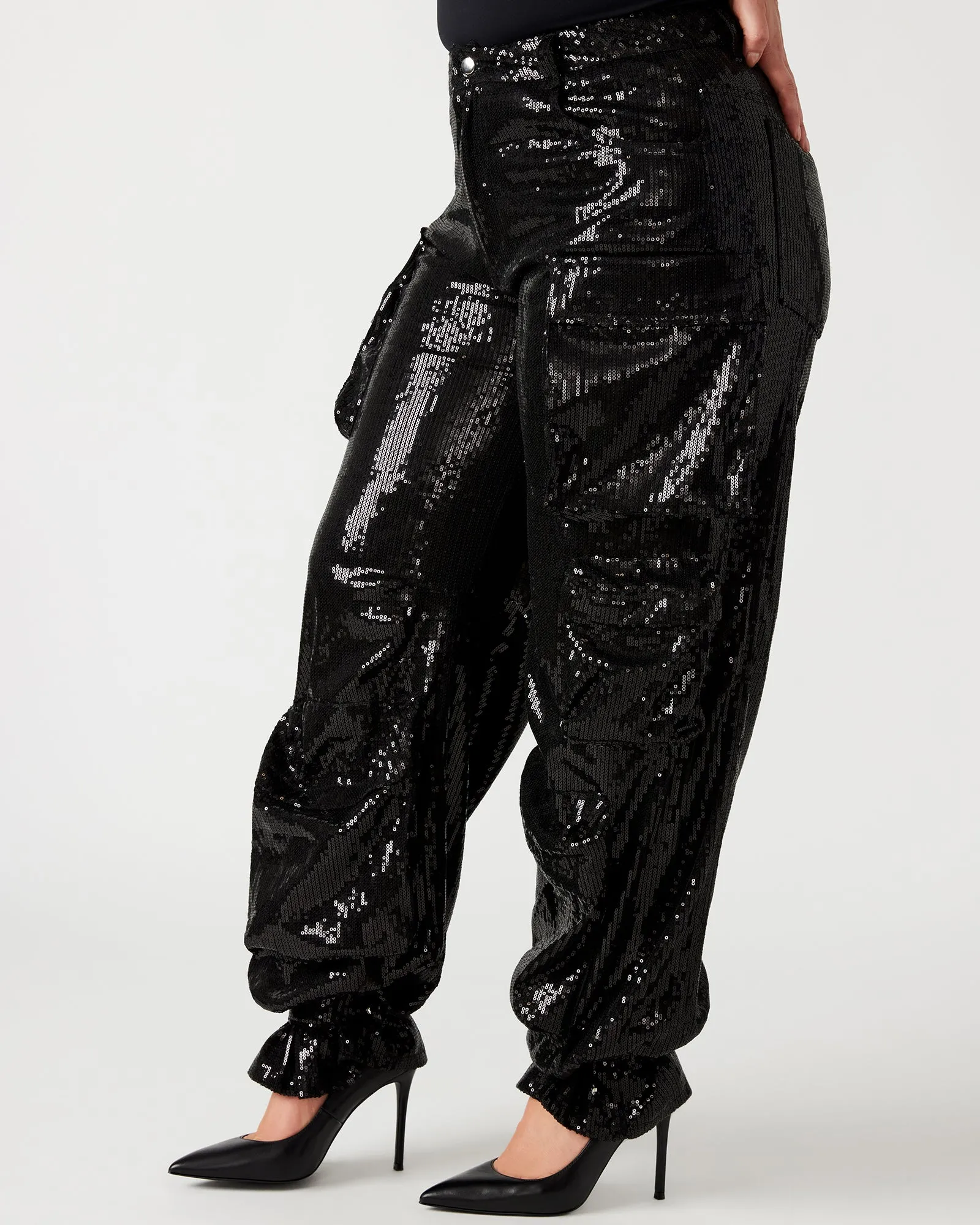 DUO SEQUIN PANT BLACK sold by Steve Madden product image thumbnail 4