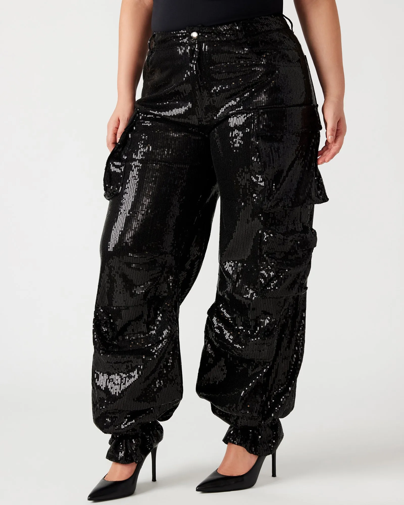 DUO SEQUIN PANT BLACK sold by Steve Madden product image thumbnail 3