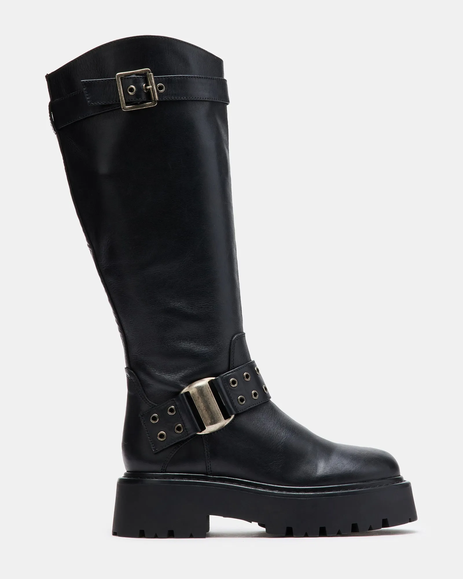 ROUXBY BLACK LEATHER sold by Steve Madden