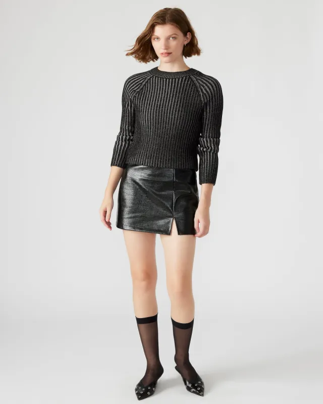 CAMERON SKIRT BLACK CROCODILE sold by Steve Madden