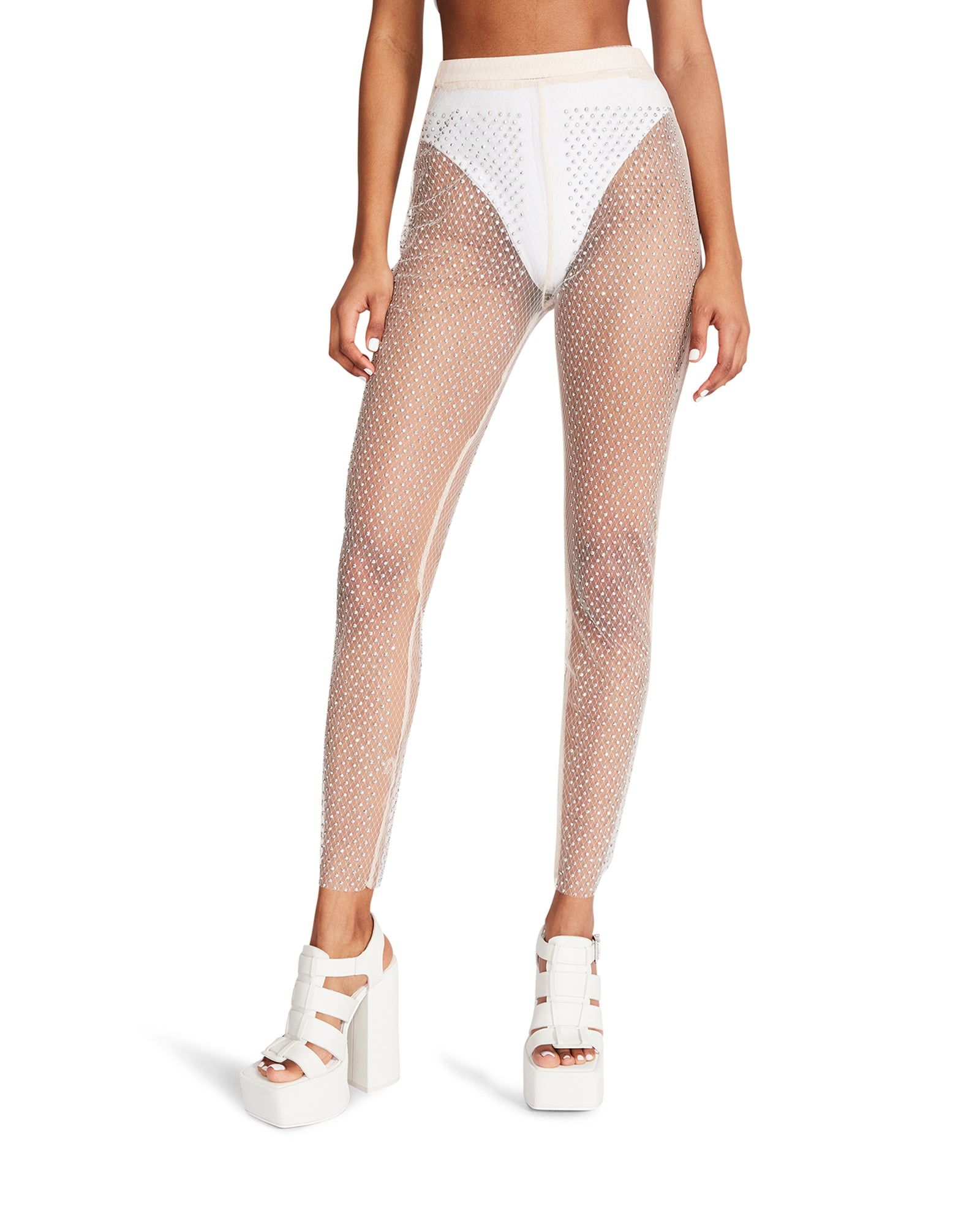 MESH RHINESTONE PANTS IVORY sold by Steve Madden product image thumbnail 4