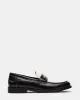 NATAN BLACK/WHITE LEATHER sold by Steve Madden