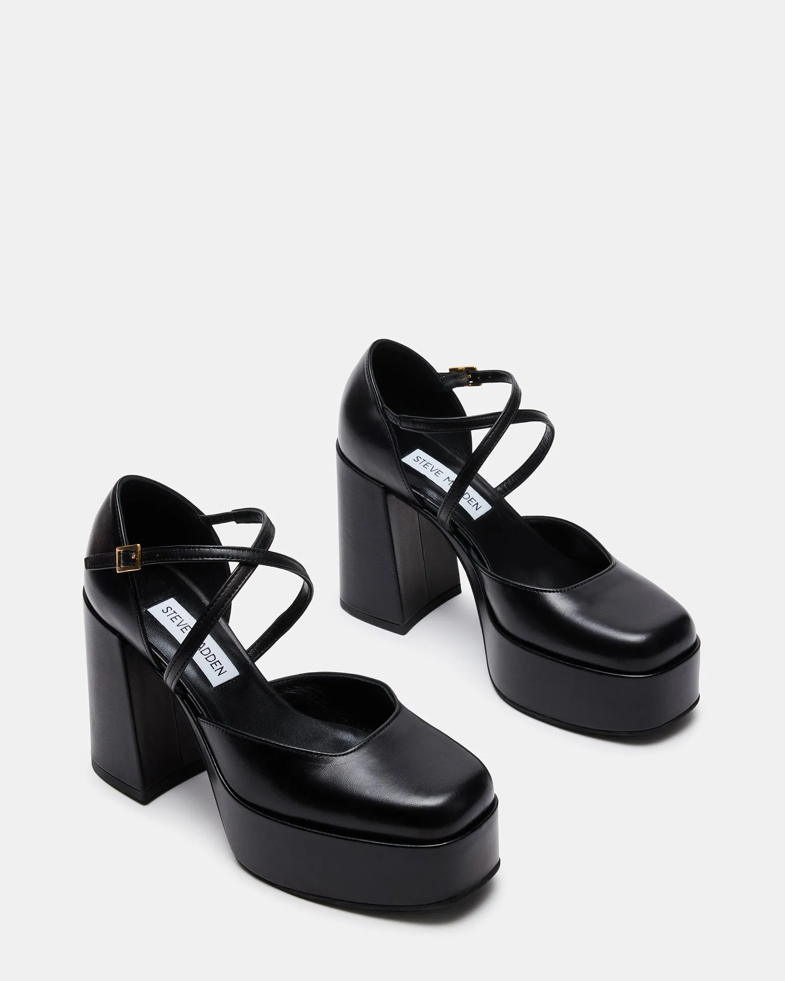 SUZANNA BLACK LEATHER sold by Steve Madden product image thumbnail 2