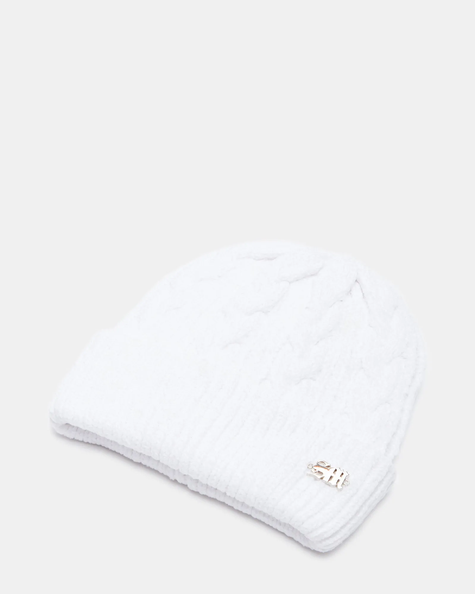CHENILLE CABLE KNIT BEANIE IVORY sold by Steve Madden product image thumbnail 2