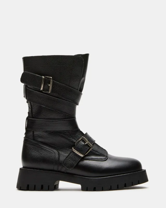TRENTON BLACK LEATHER sold by Steve Madden