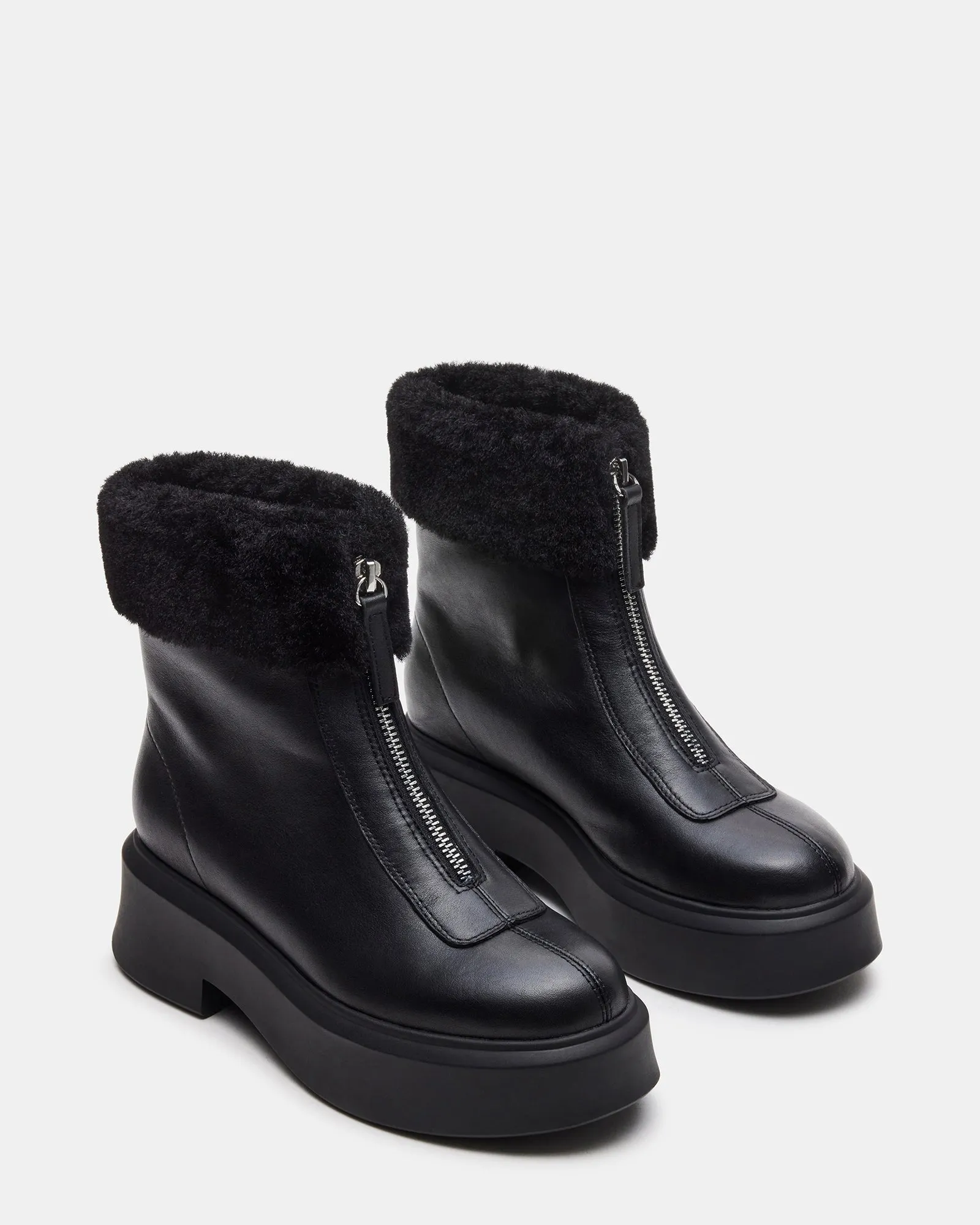 JONES FAUX FUR BLACK LEATHER sold by Steve Madden product image thumbnail 3